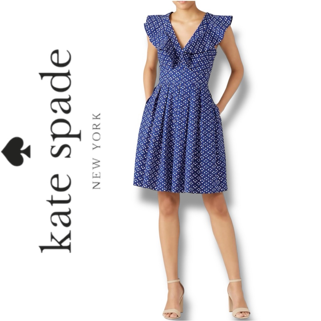 Kate Spade New York Geo Dot Poplin Dress Size 6
